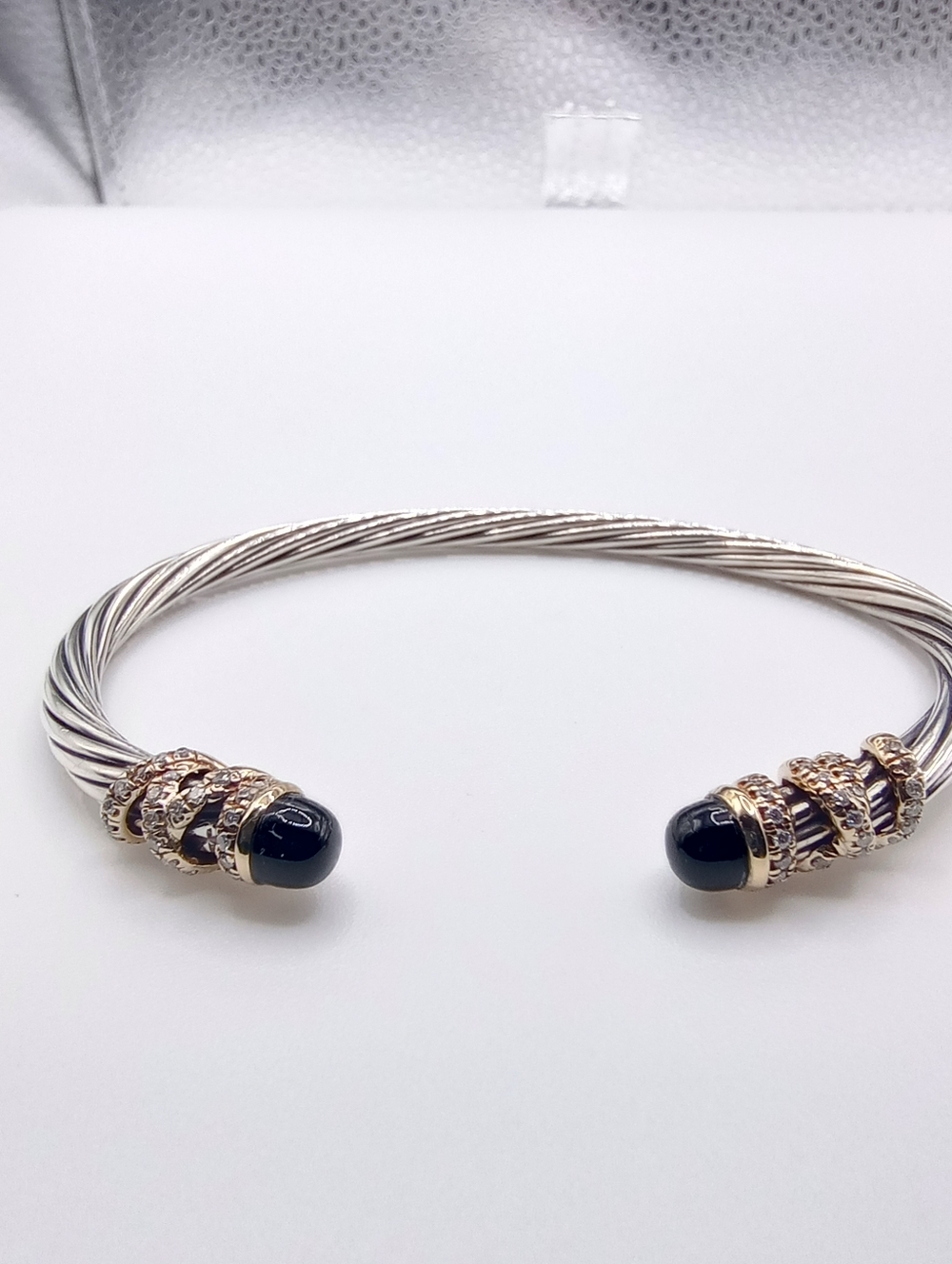 David Yurman Helena End Station With Black Onyx , 18 K Yellow Gold And Diamonds